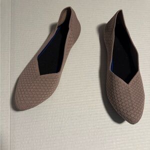 Washable Women's Tan taupe Flats comfortable pointed toe shoes casual work